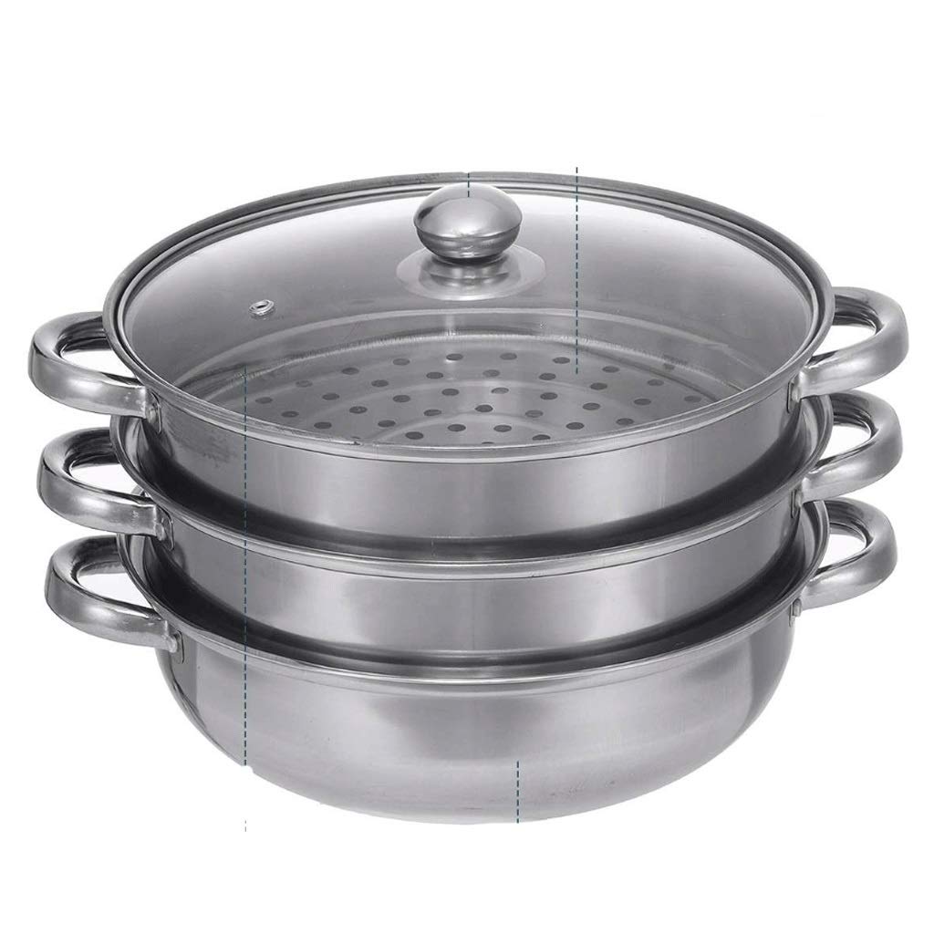 Milk pot steamer en acier inoxydable avec cuiseur vapeur à gaz