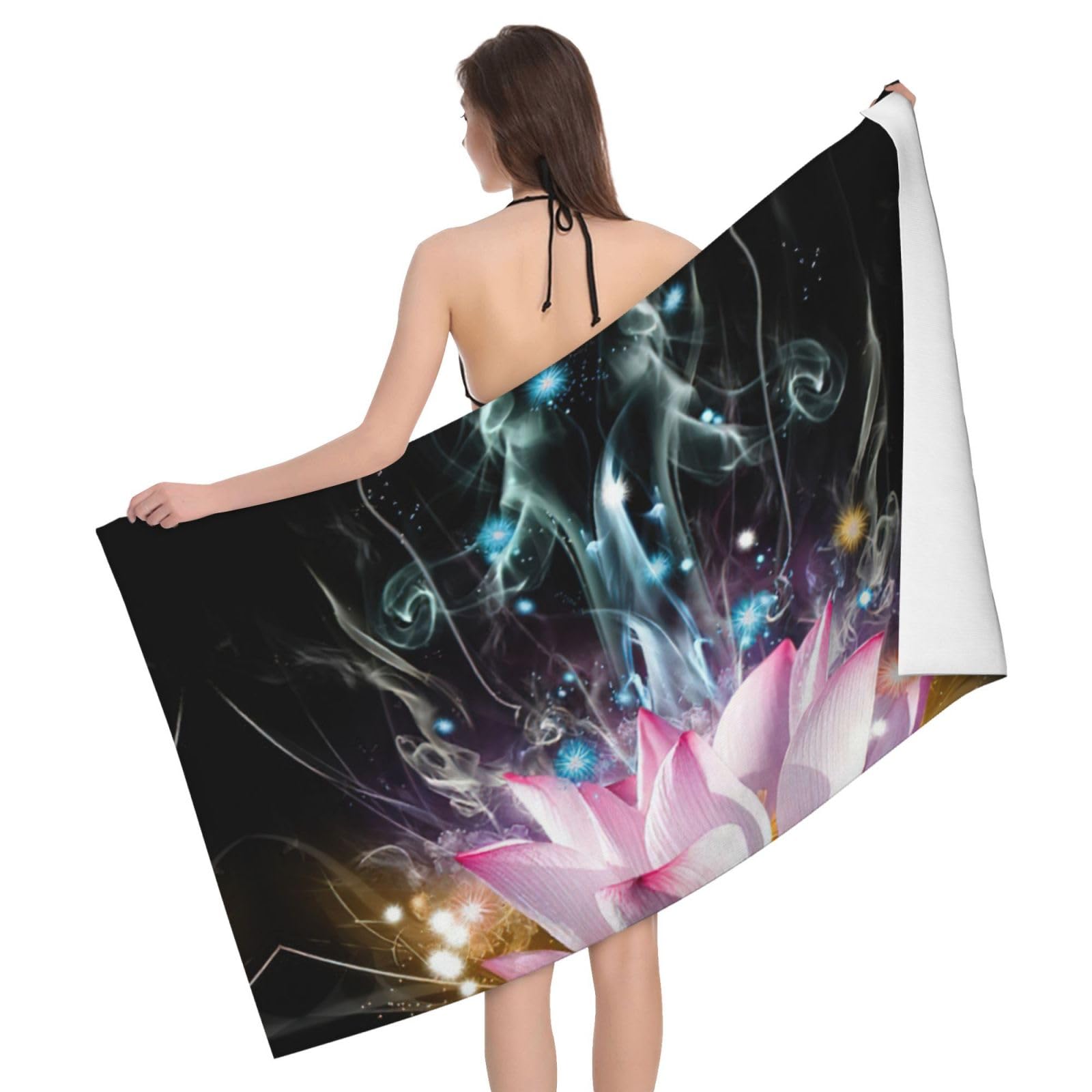 Drap de bain fleur de lotus microfibre haut de gamme séchage rapide pour voyage et confort outdoor