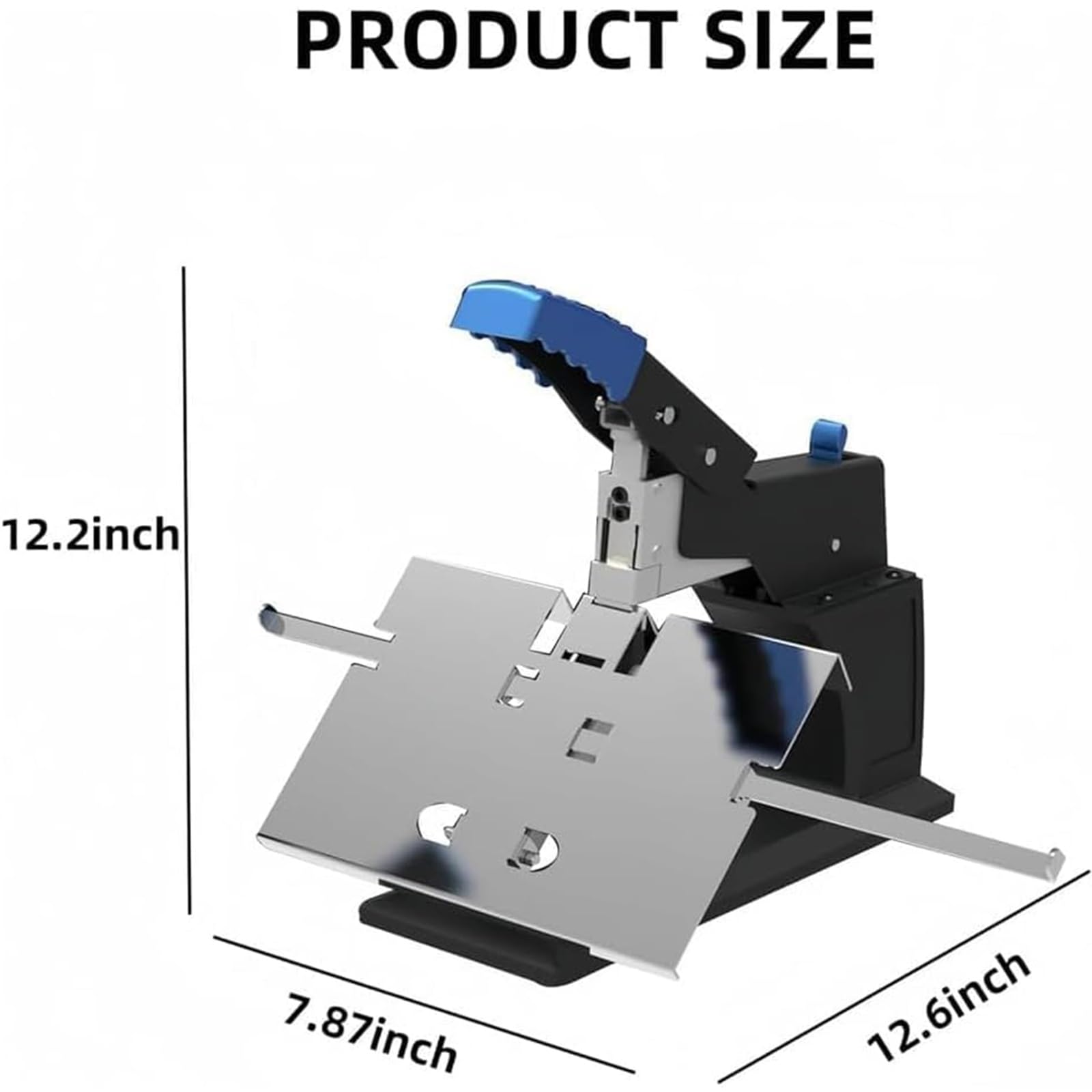Cucitrice manuale for carichi pesanti, Cucitrice da tavolo in metallo, Cucitrice con pinzatura a sella, Spessore fino a 60 pagine/80 grammi, Profondità di rilegatura regolabile, for fabbrica