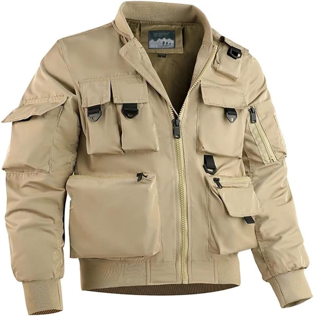 Men Casual Versatile Jacket Outdoor Cross Country Sports Windproof Waterproof Outerwear