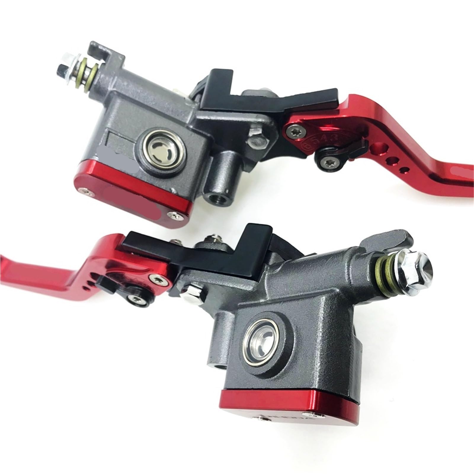 motocicleta freno Manetas Compatible con Honda Compatible con Yamaha Compatible con Kawasaki Cilindro Palanca de motocicleta Manillar Embrague hidráulico Motor de carreras 22 mm(Gold Left)