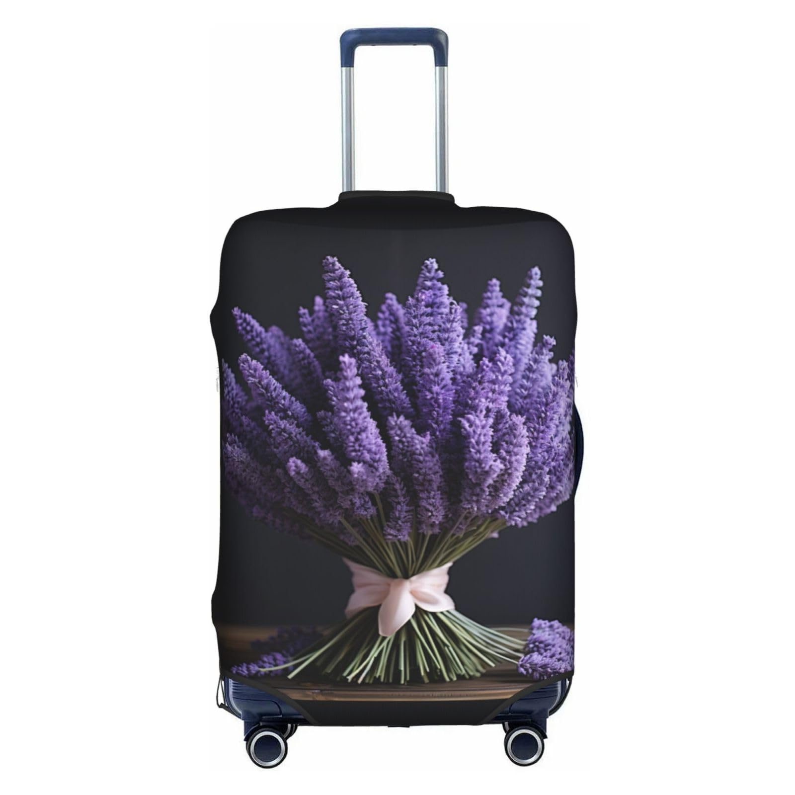 Housse de protection pour valise lavande blanche taille L - 8
