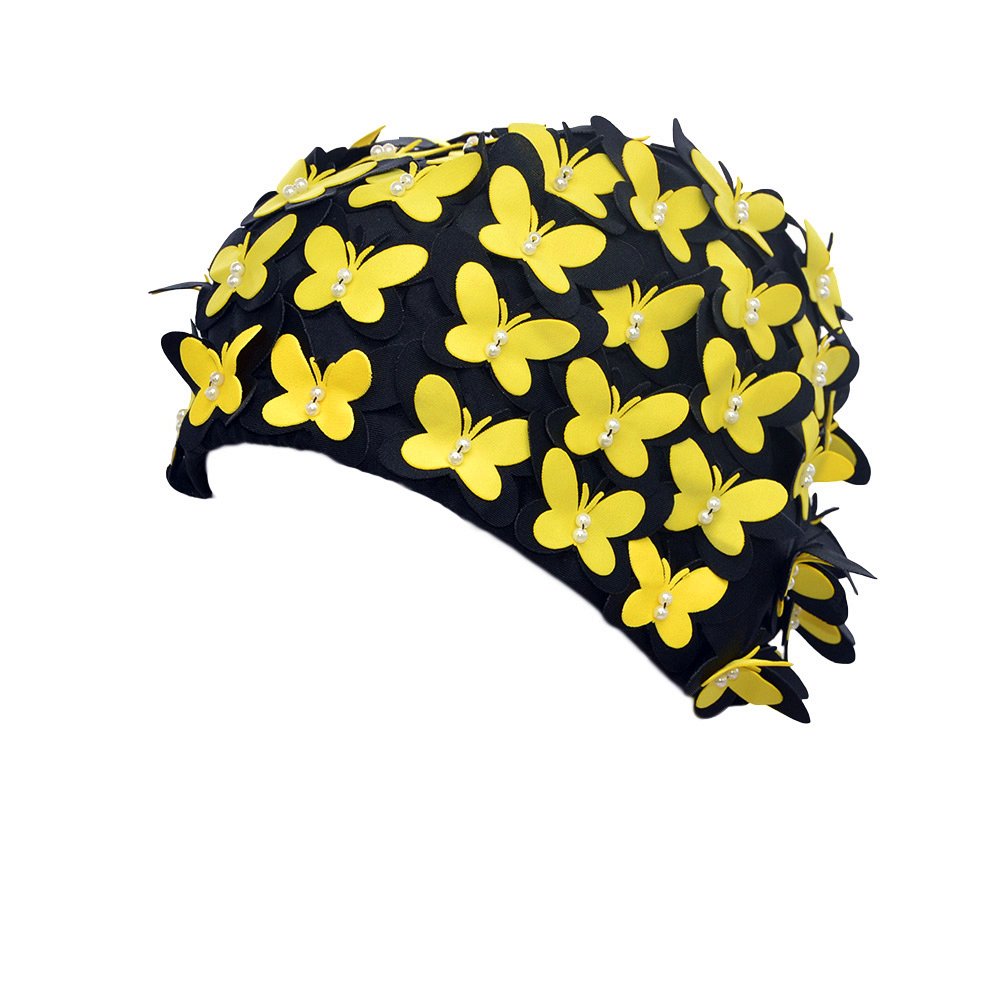 Bonnet Natation Dentelle Medifier Bonnet De Bain Vintage Dentelle Fleuri - Style Rétro Femme - Piscine Et Plage Bonnet De Douche