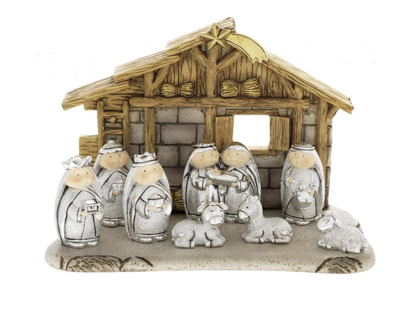 Natività Presepe Bagutta Rounded Paesaggio Palestinese 16x22cm 8 pezzi