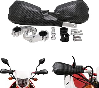 AnXin Dirt Bike Handguards PP Plastic Universal Hand Guard Motorcycle Hand Guard for 7/8" 22mm and 1/8" 28mm for Dirt Bike Enduro ATV Motocross Black