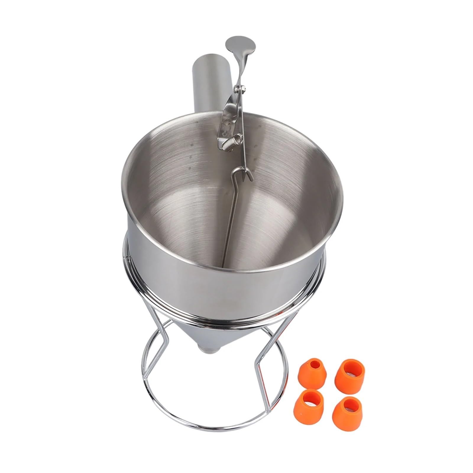 Dosatore for pastella in acciaio inox for pancake con bocca in silicone da 18 mm, 4 pezzi, for, cupcake e teglie forno