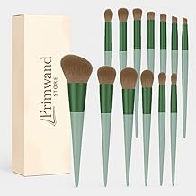 Primwand Professional Makeup Brush Set + Travel Kit – Soft Synthetic Bristles for Face & Eye Makeup – Includes Stylish Handles, Mirror Case & Travel Pouch (Multicolor)