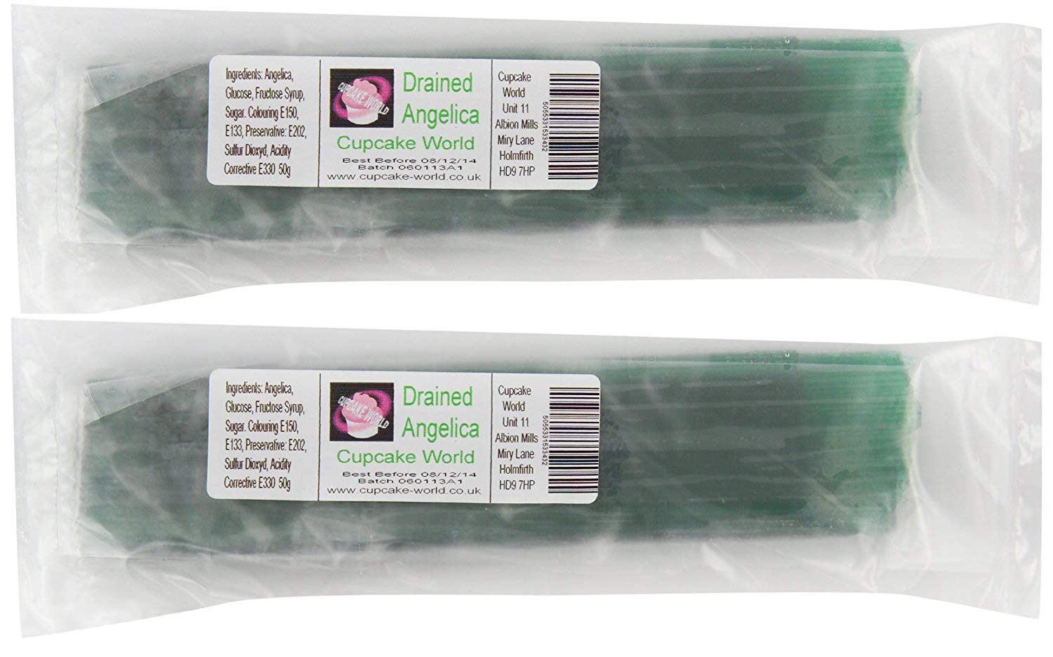 Cupcake World Candied Sugarcraft Angelica 50 g (Pack of 2)