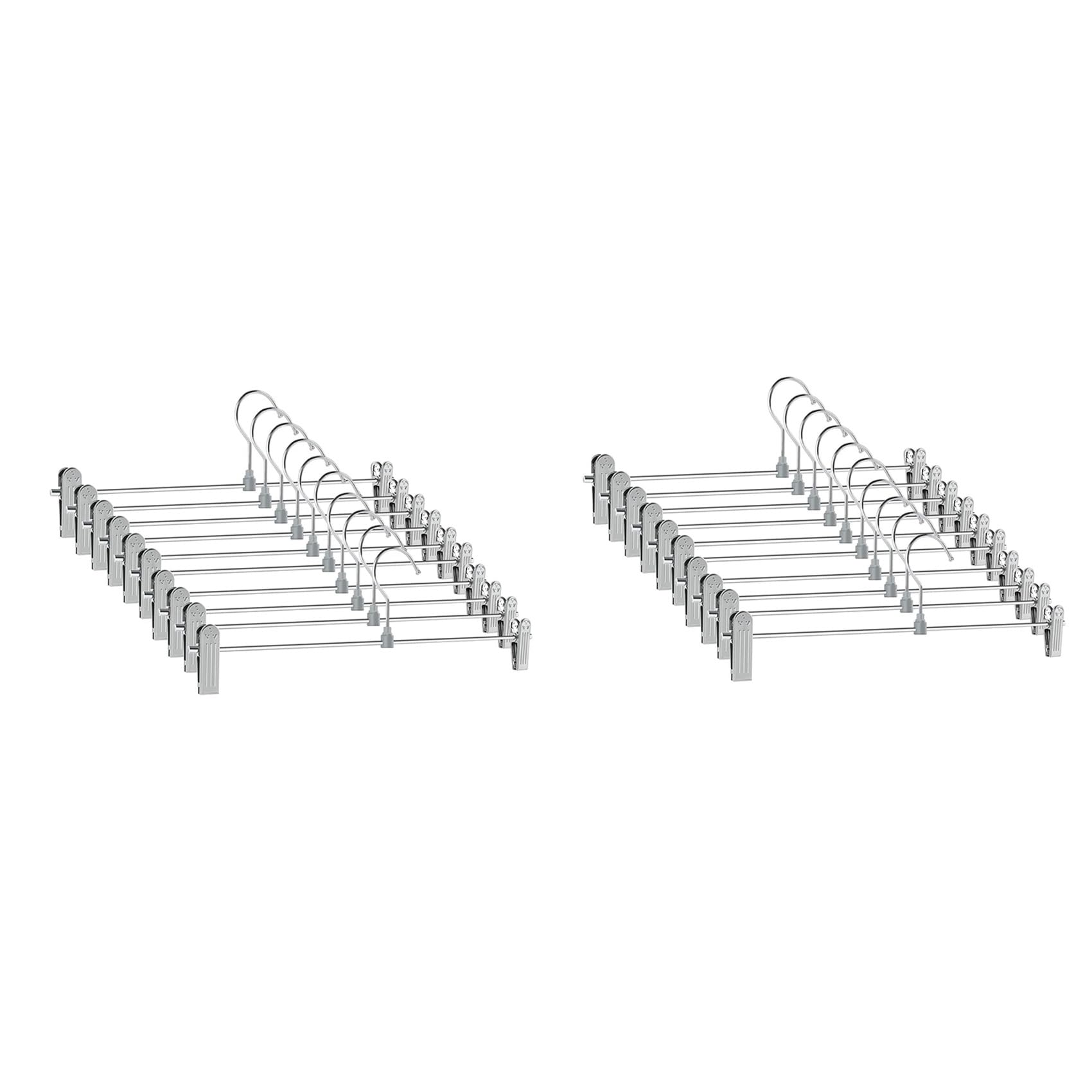 Hndhbfgrt Pant Hangers,Skirt Hangers with Clips Space Saving,Adjustable Clips Hangers Clothes Hangers for Pants 20 Pack