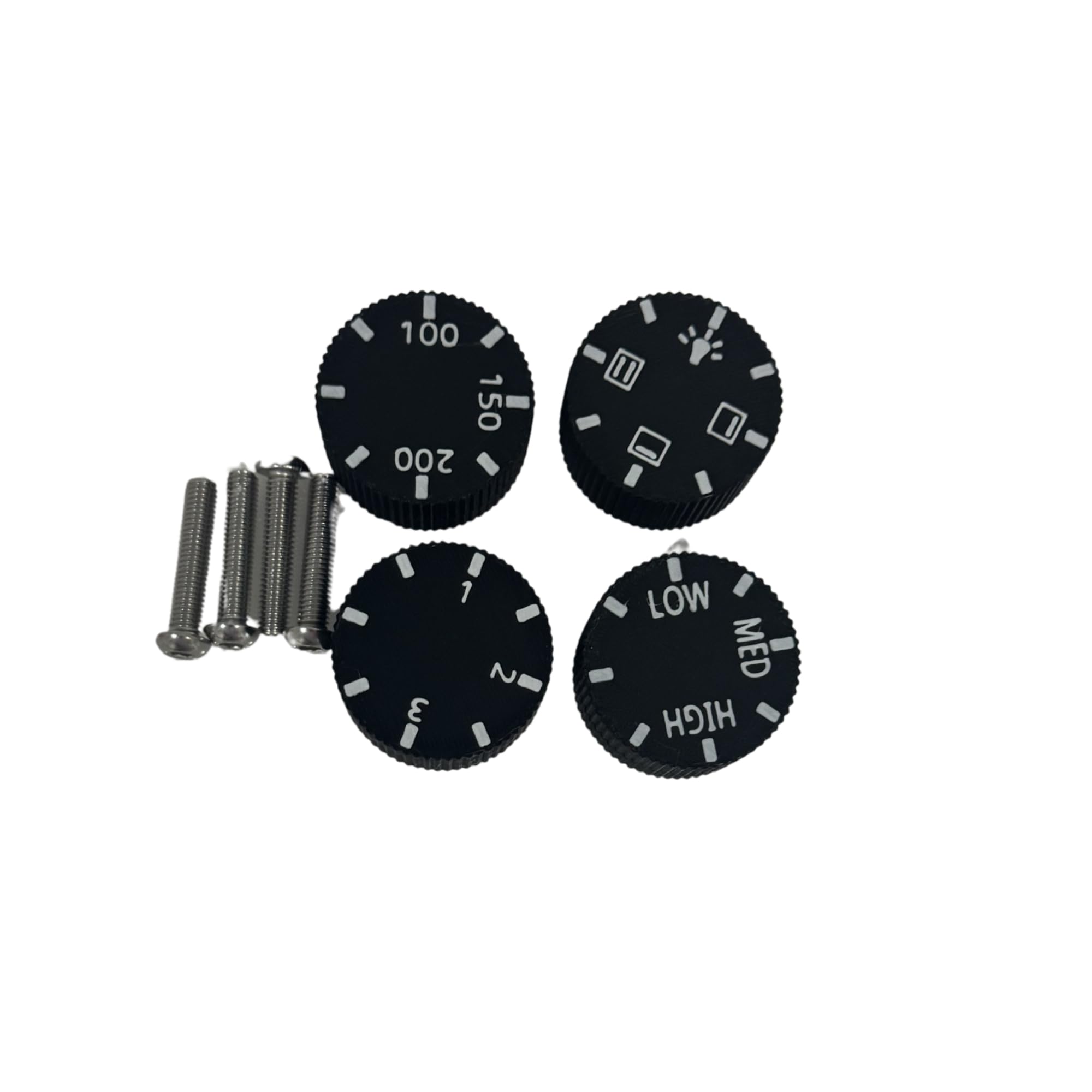 DIY Mud Play Kitchen Cooker Rings and Dials Set, Black Hob Accessories, 4 Pack (Black, 4Dials) โ image 1