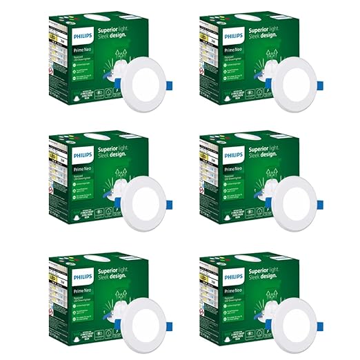 PHILIPS Prime Neo 3-watt Concealed JB LED downlighter for Ceiling | Red, Pack of 6 | Cut Out : 2 inch