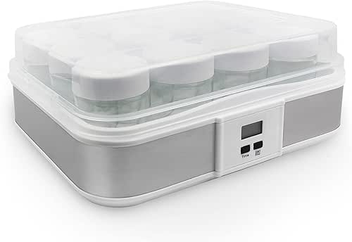 Leogreen - Yaourtière, Machine pour Yahourt Naturel, 12 pots, avec