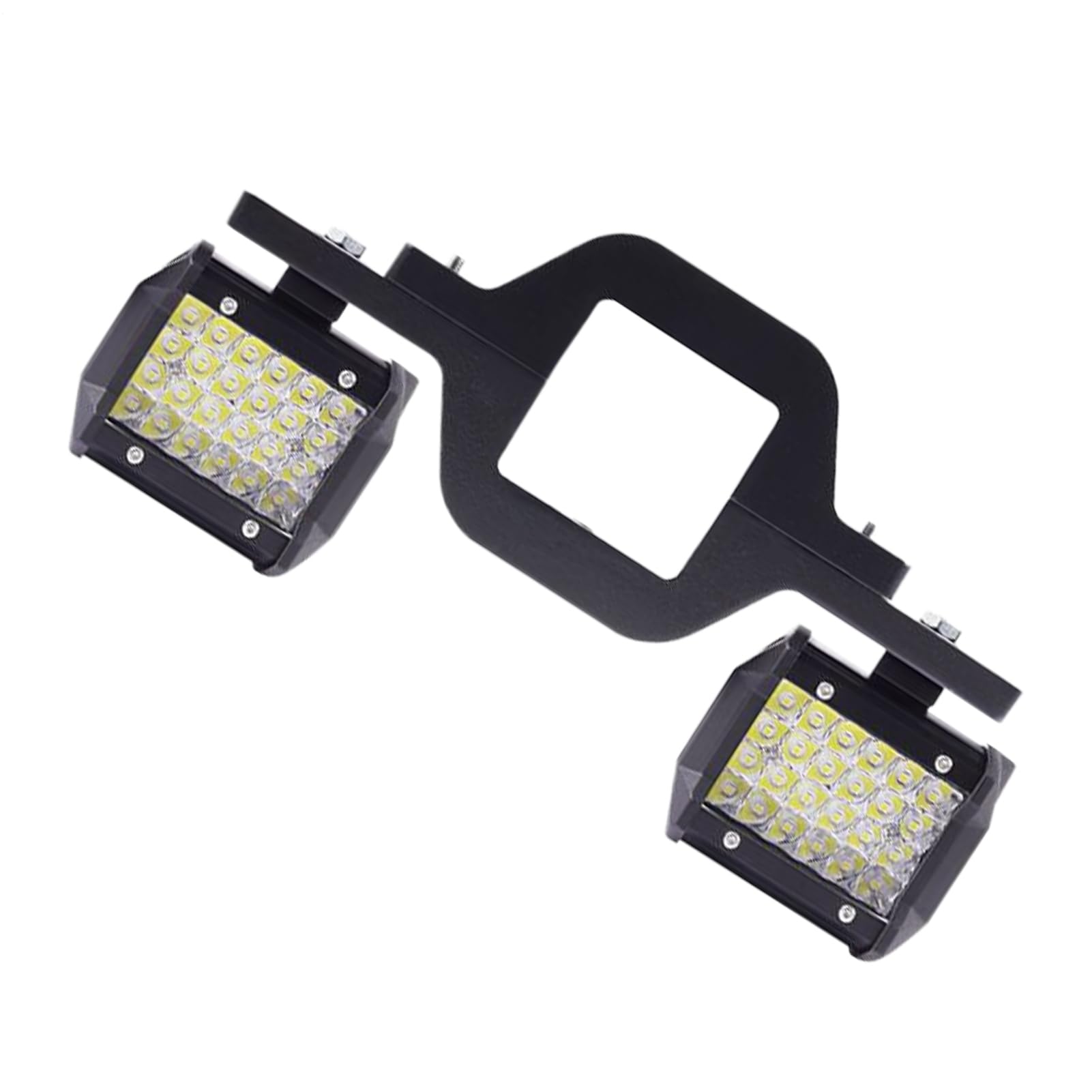 Feux Pods,Éclairage LED avec Support d'Attelage pour Remorque - Bandes Étanches Antipoussière avec Fixations d'Attelage Accessoires Auto pour Conduite Extérieure