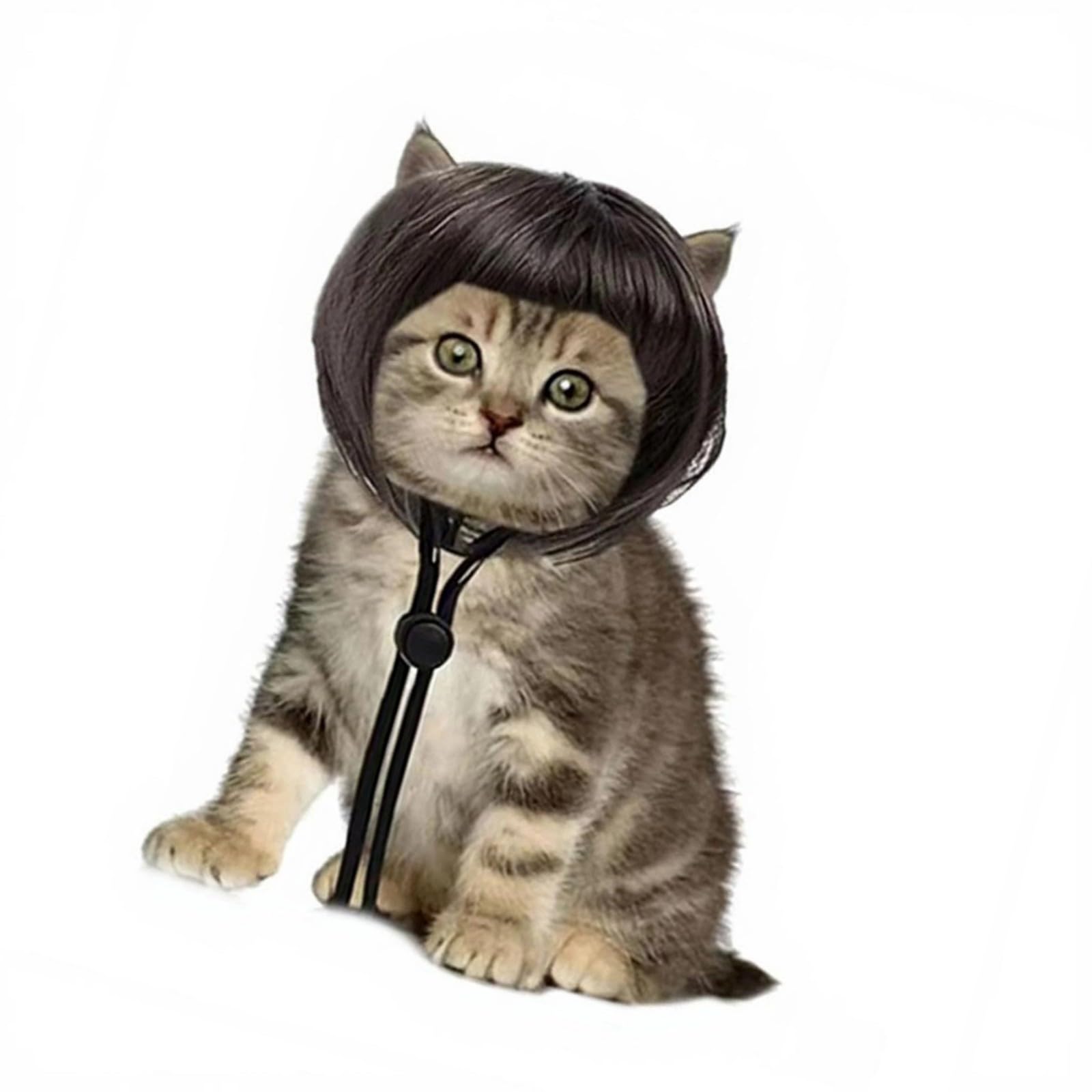 Hredyqw Fashion Pet Headpiece Eye-catching Look Wigs for Halloween Christmas Party Pet Headdress Wigs for Party