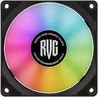 Cooler Fan RGB para PC Gamer, 80mm, 12V, 38 CFM, 2300rpm, Rolamento Hidráulico, 30.000 Horas de Vida Útil