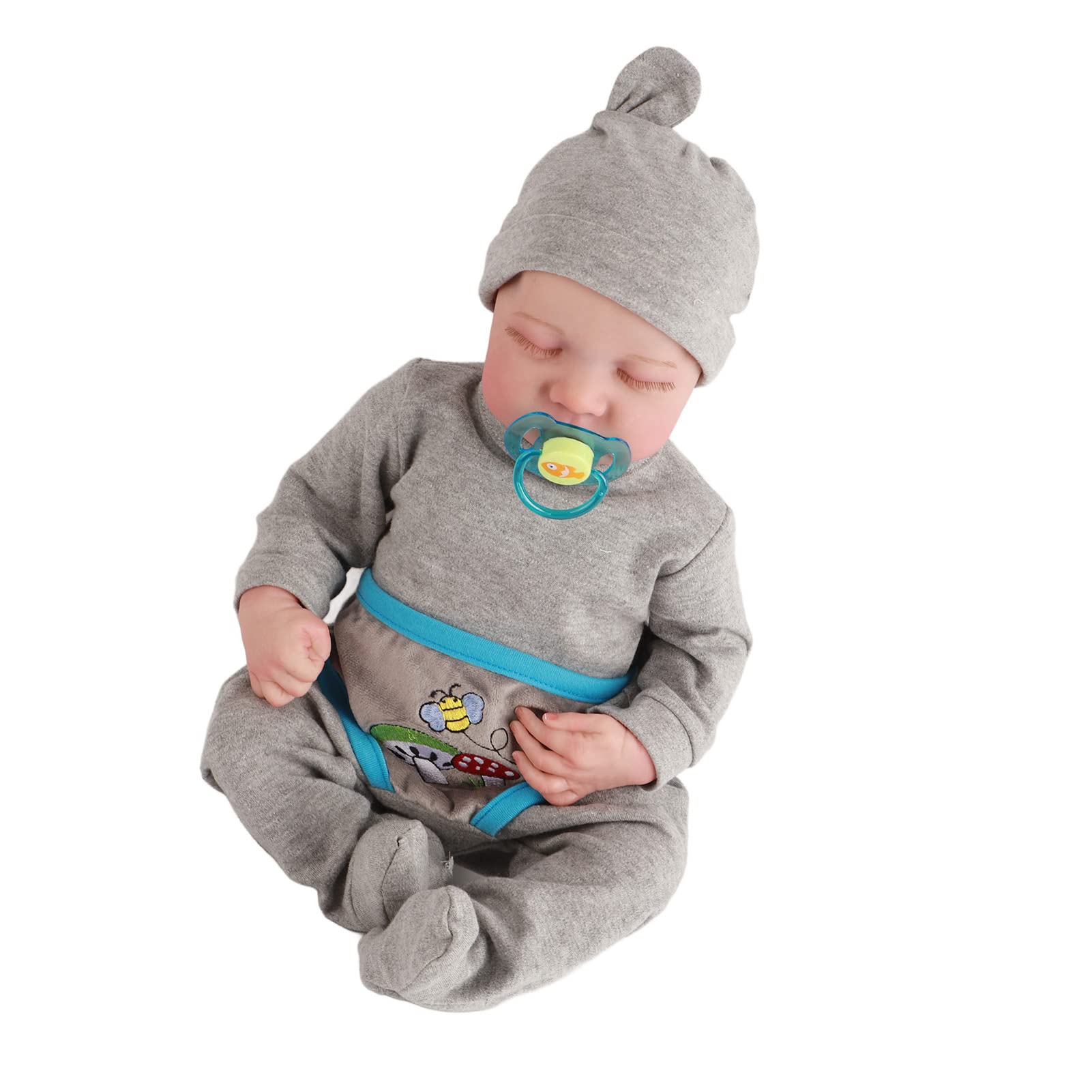 Marhynchus Reborn Baby Doll Miękki Silikon Realistyczna Lalka Chłopiec 19 Cali Możliwość Kąpieli z Elastycznymi Kończynami i Korpusem Wypełnionym bawełną PP dla Dzieci Urodziny Wakacje Udawaj, że