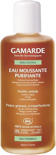 Gamarde Purifying Foaming Water - Facial Cleanser with Blueberry Extract and Geranium Essential Oil - Ideal for Blemish Prone Skin - 6.76 oz