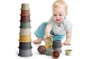 BOBXIN Baby Cup Toys for 6-12 Months - Stack, Nest, Learn and Play!