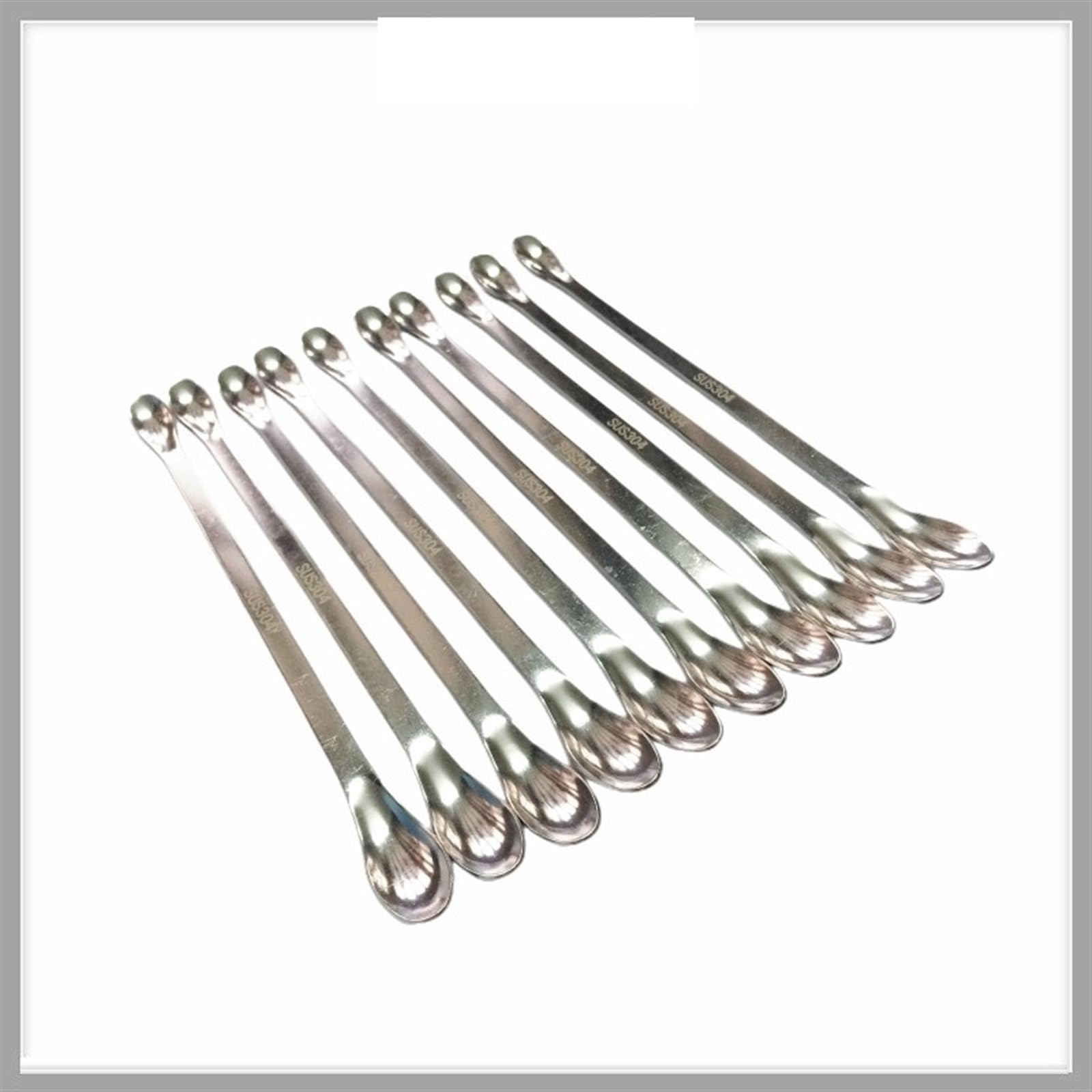 apparecchi per Laboratorio Cucchiaio in Acciaio Inossidabile da 20 cm a Doppia Testa Spatola for reagenti Cucchiaio for pesare 200 mm Laboratorio Farmacia Prendendo Strumenti di Medicina 10/PK