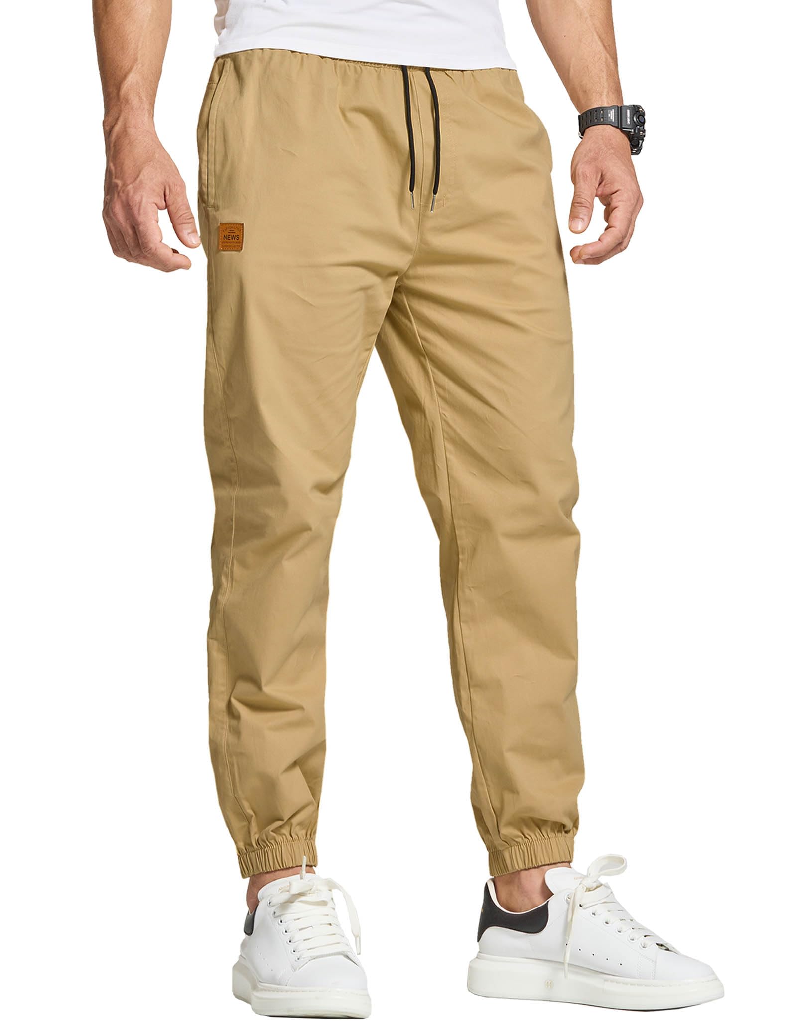 JustSun Pantaloni da Lavoro Uomo Cotone Cargo Casual Pantaloni Tuta Uomo Pantaloni Jogging Slim Fit con Tasche