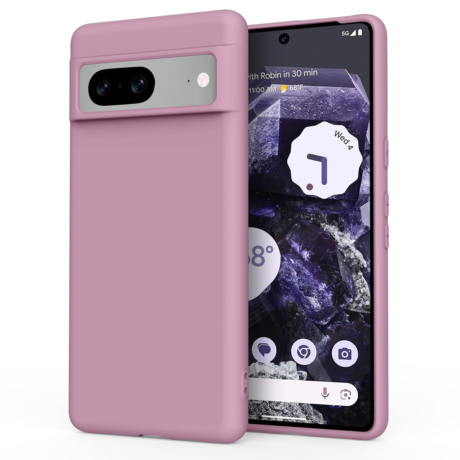 Tobfit Back Cover Case Compatible with Google Pixel 8, Case Cover Rugged Flexible Durable Anti-Slip Silicone Protection Shockproof Google Pixel 8 Back Cover (Rose Purple) (B0CP1TSH44) Amazon Price History, Amazon Price Tracker