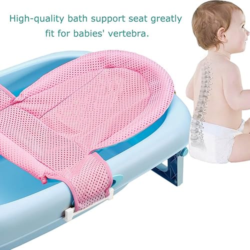 Miniatura 4 de Red de asiento de baño para bebé recién nacido, malla antideslizante de ducha para bañera, ajustable y cómodo, asiento de baño, soporte para bañera,