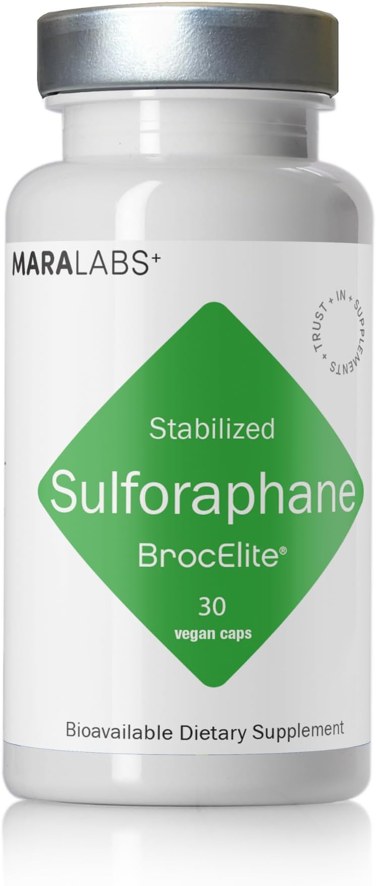 Mara Labs BrocElite Plus | Stabilized Broccoli Sulforaphane Supplement | Glyphosate Residue Free Certified – Third-Party Tested | 30 Vegan Capsules
