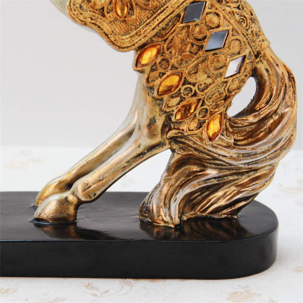 Statua Decorativa In Resina Stile Europeo - Scultura Artistica Per Casa Moderna, Colore Rosso - Foto 7