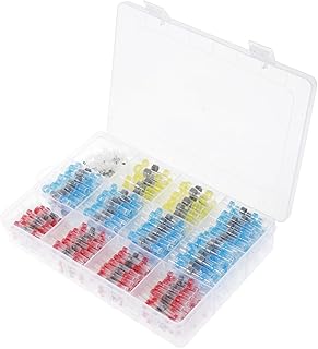 500Pcs Solder Seal Wire Connector,Self Soldering Heat Shrink Butt Connector,Waterproof Insulated Electrical Wire Terminal Butt Splice Wire Terminals for Marine Automotive Truck