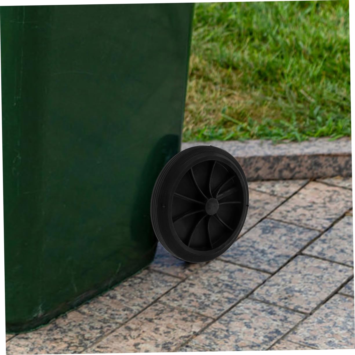 Zerodeko 2 Set Ruote Per Bidoni Della Spazzatura Da Esterno Carrello Della Spazzatura Ruote Per Pattumiera All'aperto Pratica Puleggia Per Pattumiera Gomma Da Cancellare Black 2 Pezzi * 2