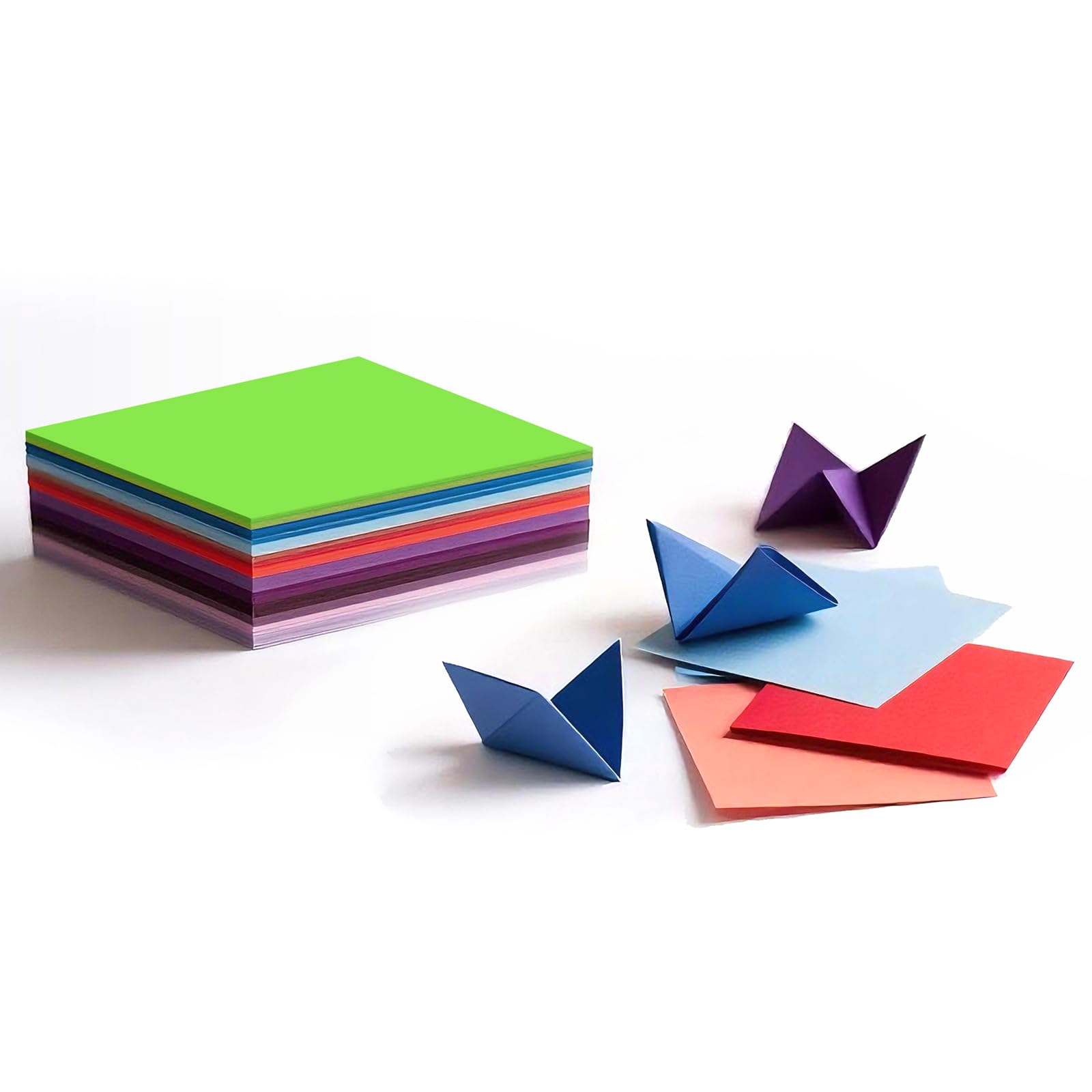ddckj Origami Papier 20x20 cm in 20 Farben Faltpapier 180 Blatt Doppelseitig Farbe Quadratisch Buntes Papier 70 g/m² für DIY Schule Kunst Bastelprojekte