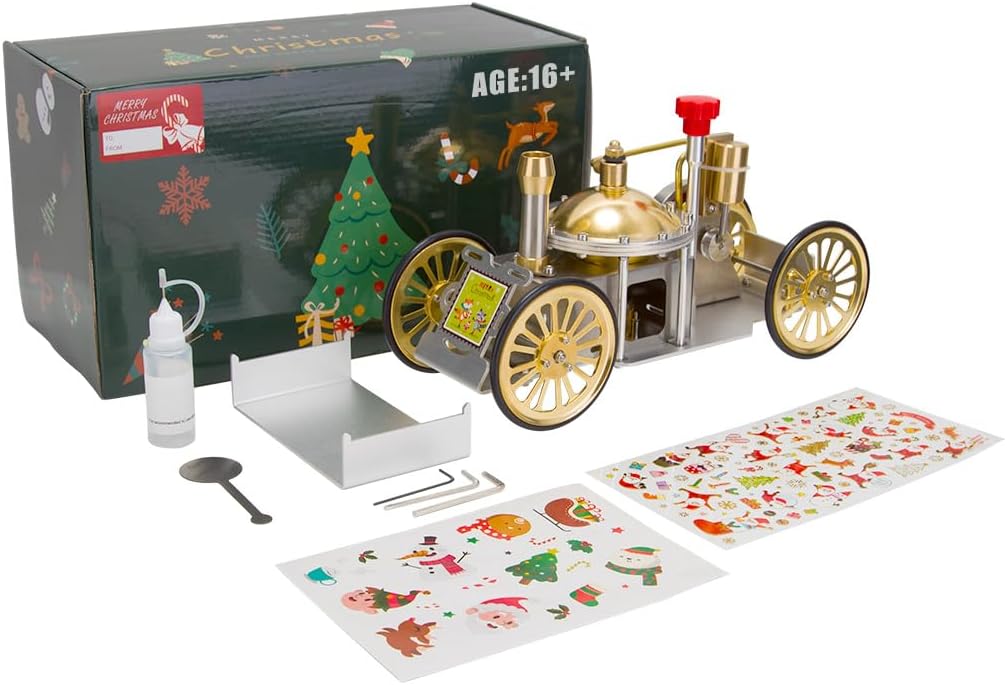 Amazon.com: BrickCraftWorks Metal Steam-Powered Car Model, Hot Air ...