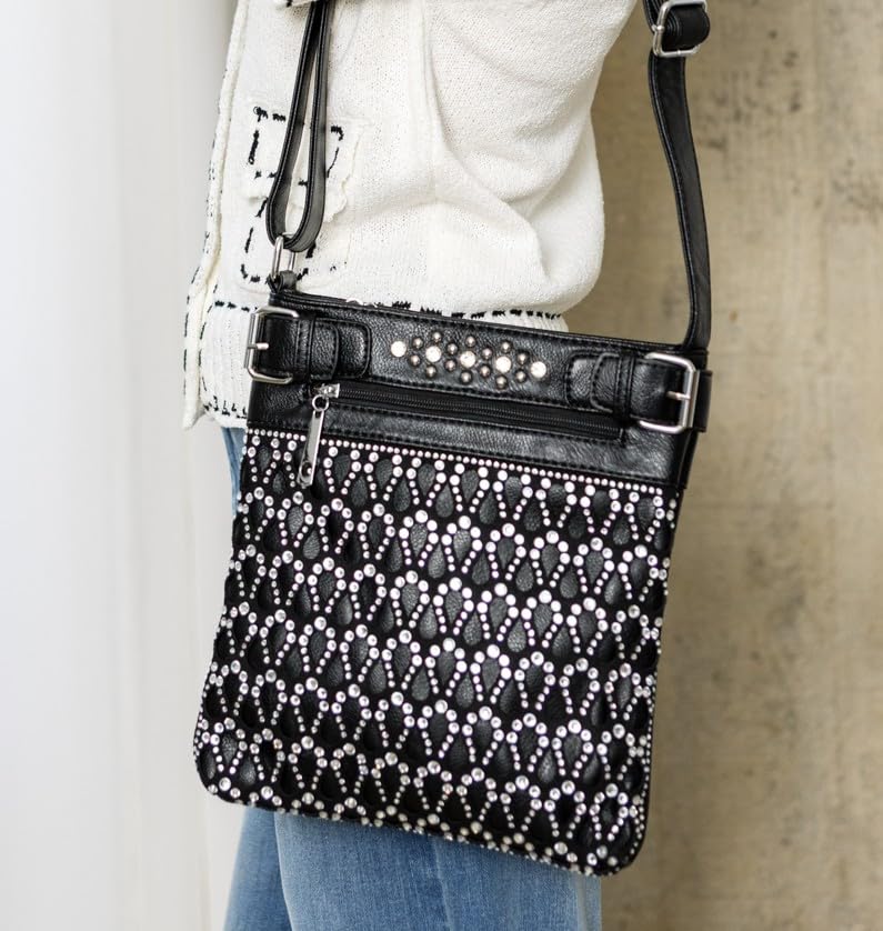 HANDBAG EXPRESS Sparkling Rhinestone Design Crossbody Sling4