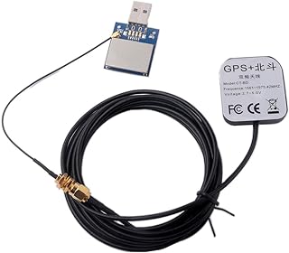 forM8N USB GPS Module 56 Channels Supports GPS GLONASS Beidou GPS Receiver with 28dB GPS Active Antenna (GPS Module with Antenna)