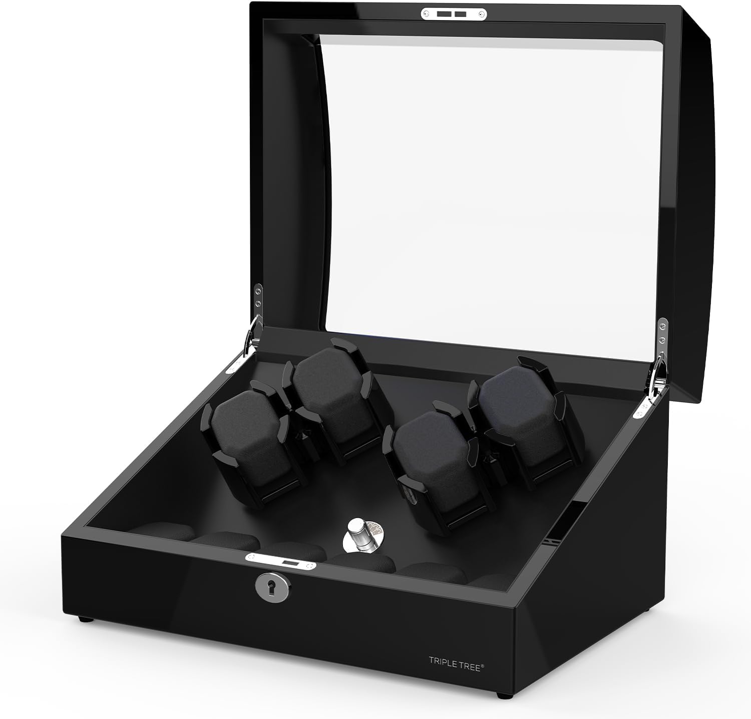 JQUEEN 4 Automatic Watch Winder and 6 Storage Case with Quiet Mabuchi