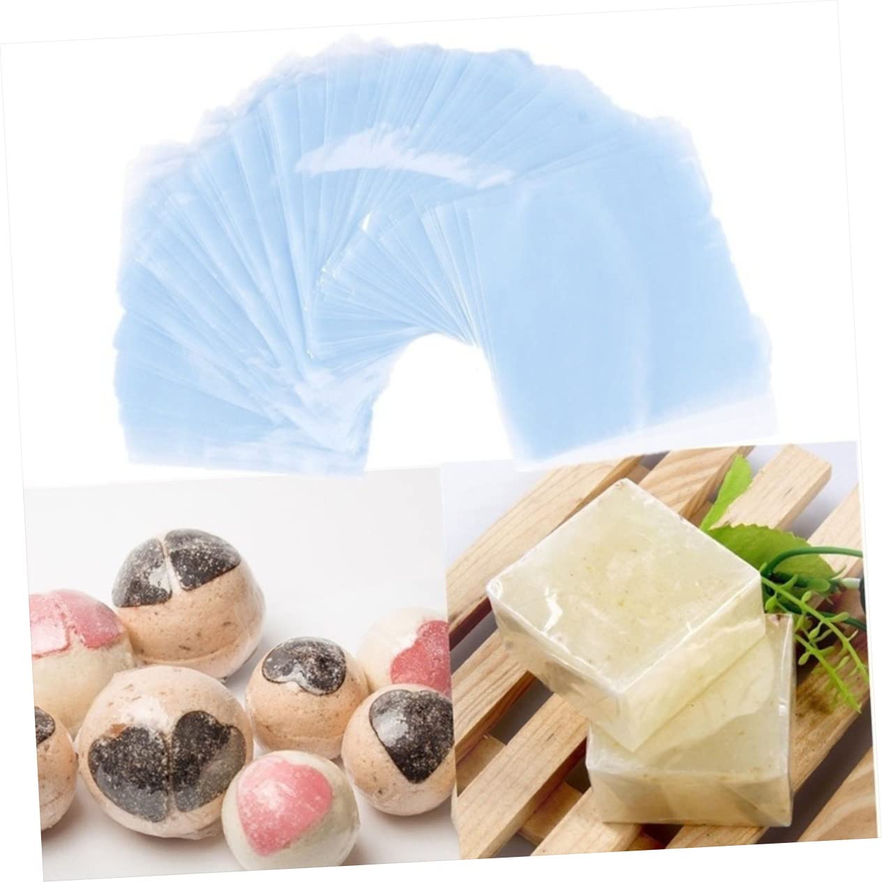 Cabilock 500pcs Pvc Heat Shrink Film for Heat Sealer Large Vacuum Seal Bags Industrial Packaging Waterproof Sealable Bags