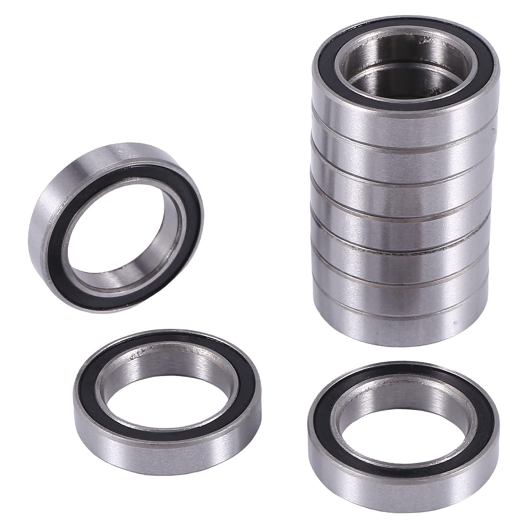 Aisuoka 10Pcs 6701-12X18x4 Mm Miniature Double Rubber Sealed Deep Groove Ball Bearings