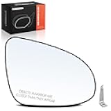 Right Passenger Side Heated Mirror Glass with Backing Plate - Compatible with Toyota Prius C 2012-2019 - Exterior Side View Convex Mirror