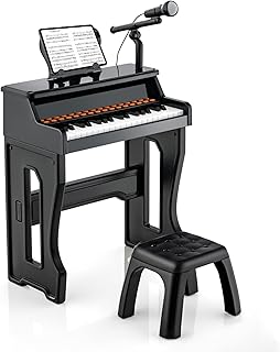 Sponsored You’re seeing this ad based on the product’s relevance to your search query.Learn more about this advertisement COSTWAY 37 Keys Children's Keyboard, Electronic Children's Piano with Stool, Adjustable Microphone & Music Stand, Children's Piano Keyboard for Children from 3 Years (Black)