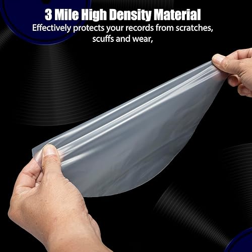 Miniatura 2 de Fundas interiores para discos de vinilo, funda transparente para discos de vinilo, paquete de 100 unidades, protege tus álbumes LP de arañazos,