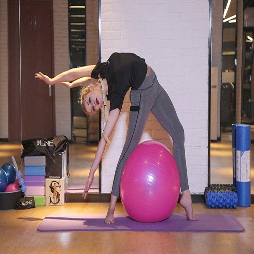 GCX- Pelota de Fitness, pelota de Pilates profesional, pelota de Yoga, pelota de parto, gimnasio en casa, oficina, equilibrio de Fitness, pelota de asistencia for el parto Seguridad ( Color : Purple ,