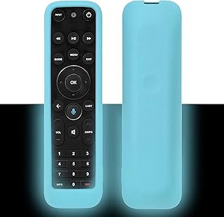 Luminous Blue Remote Case for Verizon FiOS TV One Voice Remote Control 2019 - MG3-R32140B VRC4100 BLE Remote Shockproof, Washable, Skin-Friendly, Anti-Lost with Loop (Glow in Dark Blue)