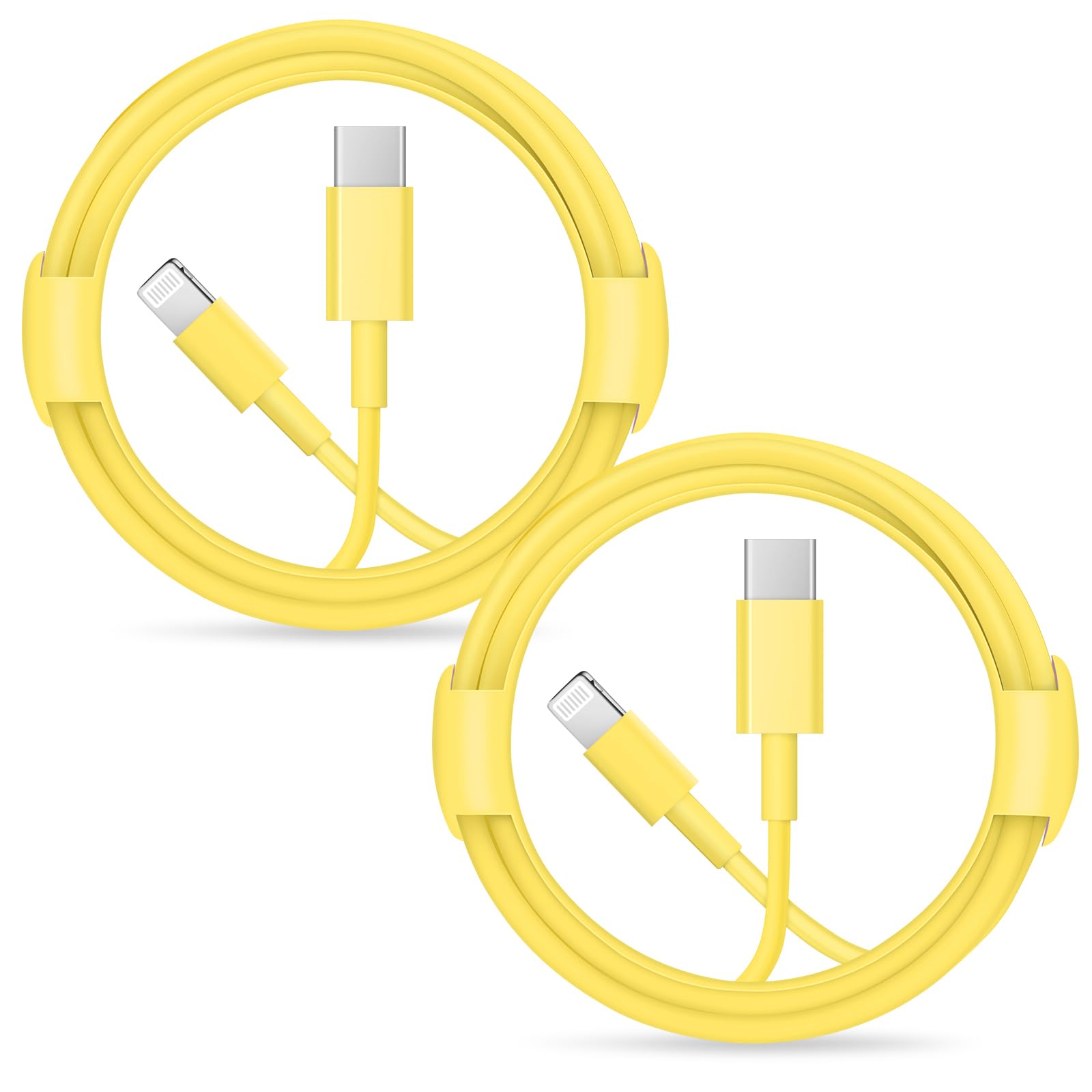 iPhone Fast Charger Lightning Cable [MFi Certified] 2-Pack USB-C to Lightning Cable (6.6Ft) Fast Charging Compatible with iPhone14/14 Plus/14 Pro/14