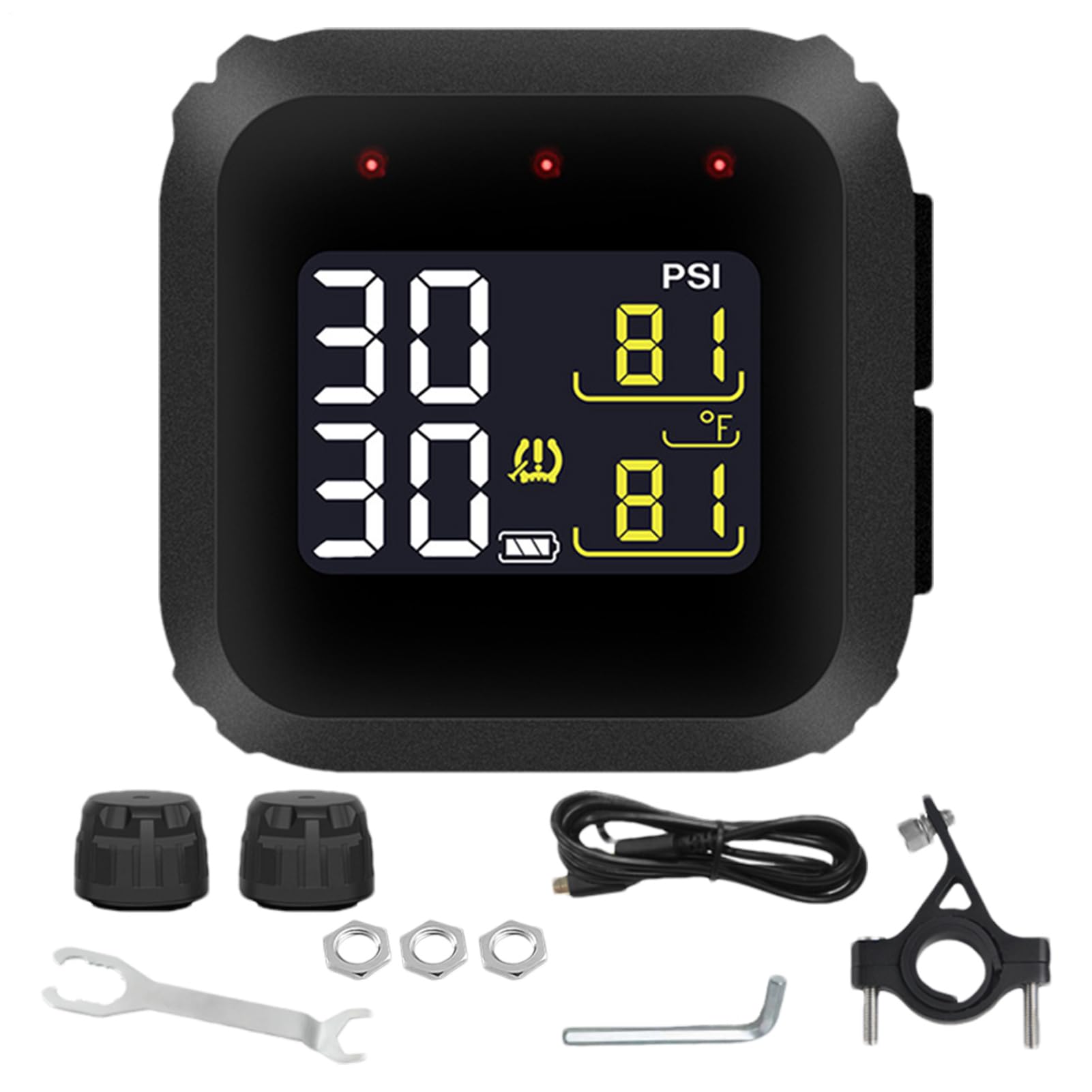 Manometro Digitale Strumento Portatile In Reale | Misuratore Di Pressione Pneumatici Per Riparazione Auto Viaggio Automobili Bicicletta Veicoli Manutenzione Camion Uomini