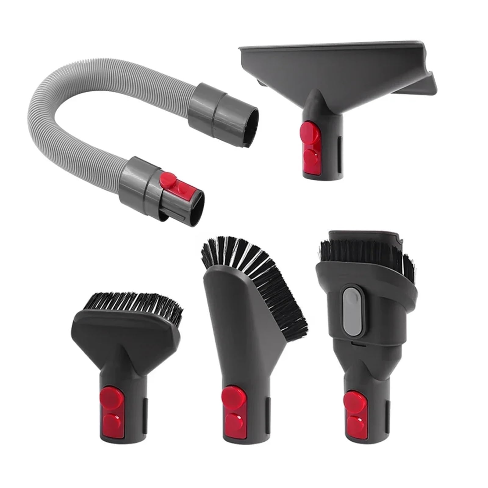 Hyqcfdes 5Pc Vacuum Cleaner Brush Hose Kit, Compatible With Dyson, Attachment Extension Replacement Set For V7 V8 V10 V11 V12 V15(5Pc)