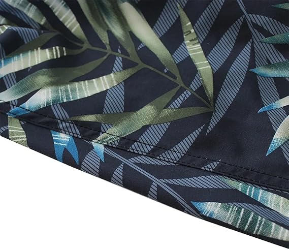 Palmwave Hawaiian microfiber, 4-Way Stretch Boardshorts - Multiple Pockets