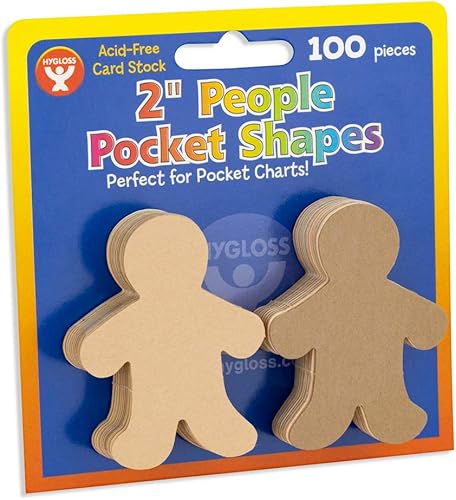 Miniatura 5 de Hygloss Productos Personas Recortes de papel Familia culturalmente diversa, cartulina, mini de 2", 100 ct, 2 pulgadas, surtido