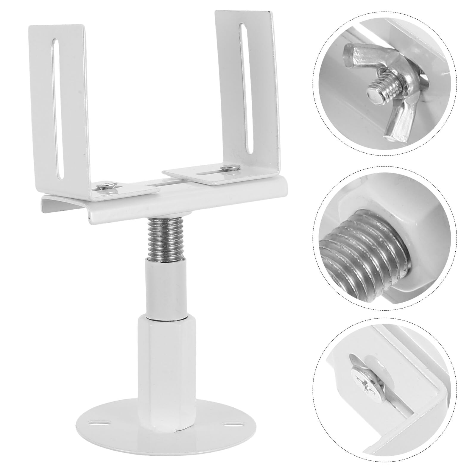 Gatuida Soporte para Radiador Ajustable en Altura 8-13 CM Base en L de Acero Inserciones de Plástico Soporte para Piso de Radiador Compatible Aire Acondicionado Uso Doméstico y Oficina