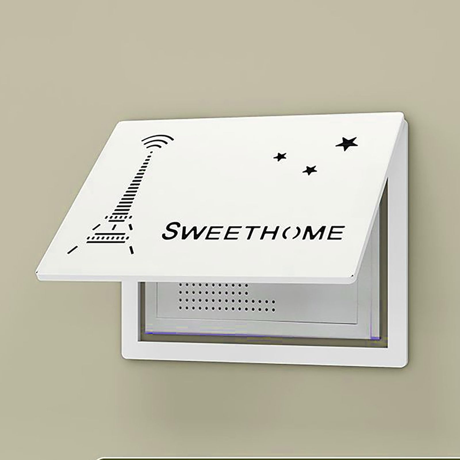 Electric Meter Box Modern Hide Meter Electric Meter Box Decorative Painting,Push And Pull Left,Hide Meter Electric Meter Box Decorative Painting - Wall Mounted Electrical Panel Cover,C,35X45CM(Christm - View #9