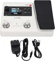 VEDO DK IE-550 Processador de Efeitos Multi para Guitarra e Baixo com Pedal de Expressão e Controle via APP, 70 Efeitos, Tela Colorida de 1.77", Simulador IR, Máquina de Bateria, Looper e Entrada AUX